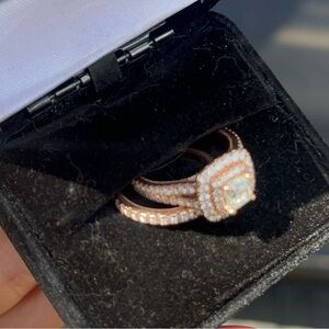 Elegant Rose Gold Ring Set